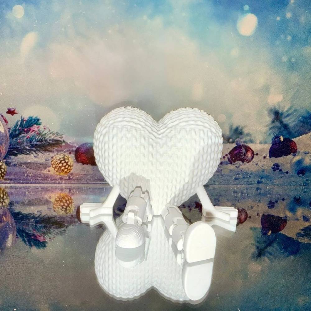 ❤️ Sitzende 3D-Herzfigur mit Beinen (Made in Germany)