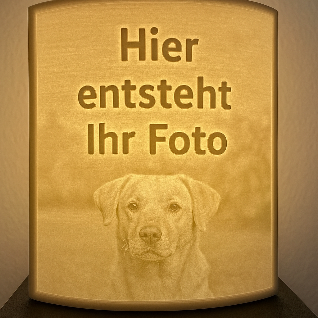 Gebogenes 3D-Druck Lithophane